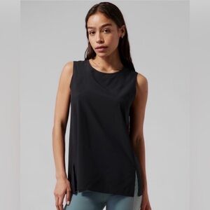Athleta Zephyr Refined Tank in Black, Size Medium Tall